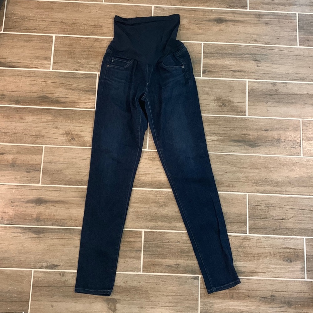 AG size 29R MATERNITY full belly band skinny jeans